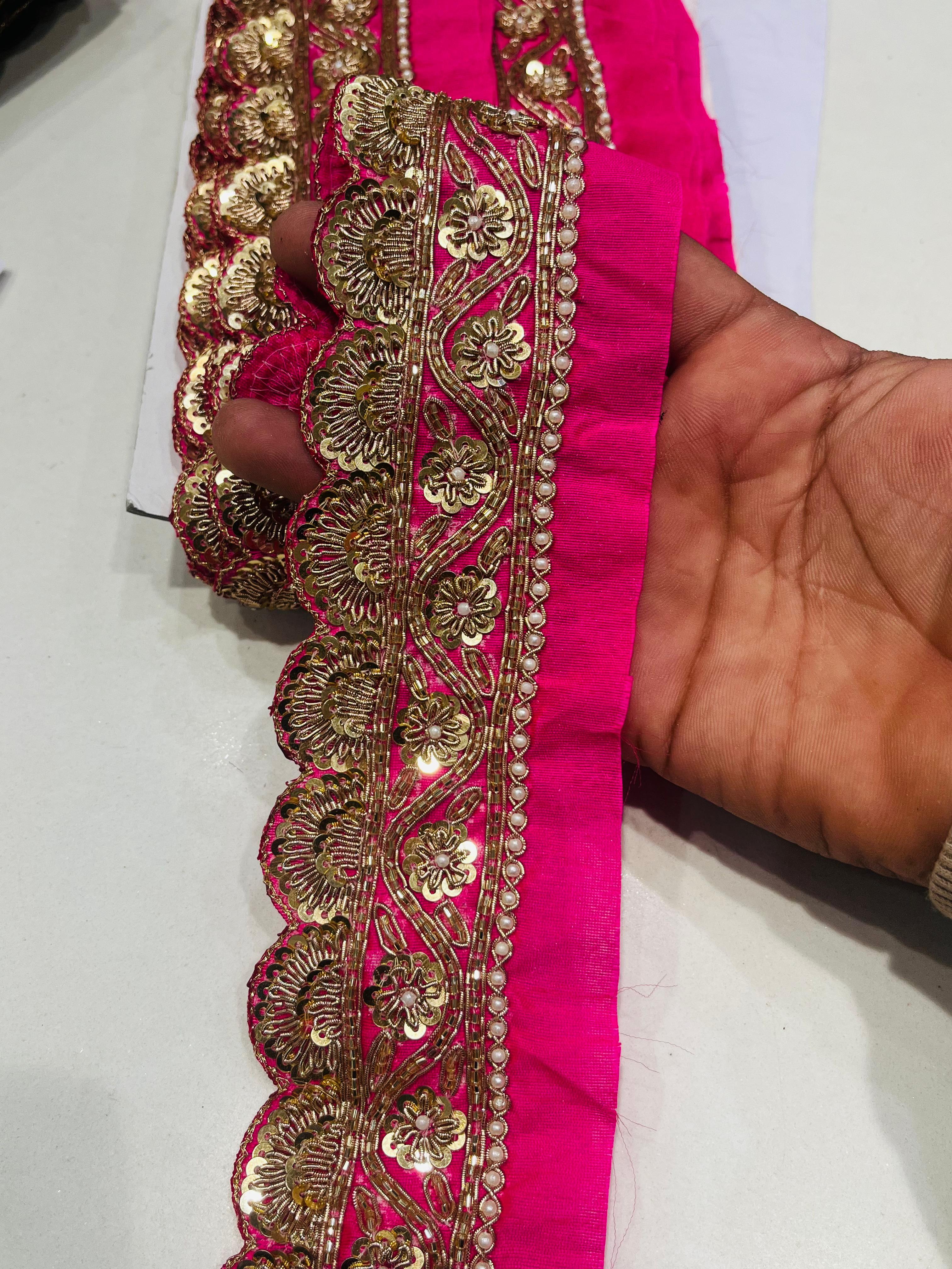 K.R KASAT - Pink Colour Lace